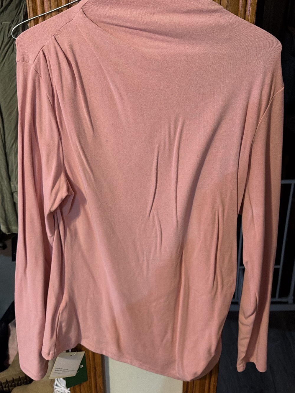 HALARA Dusty Rose Cowl Neck Long-Sleeve Top